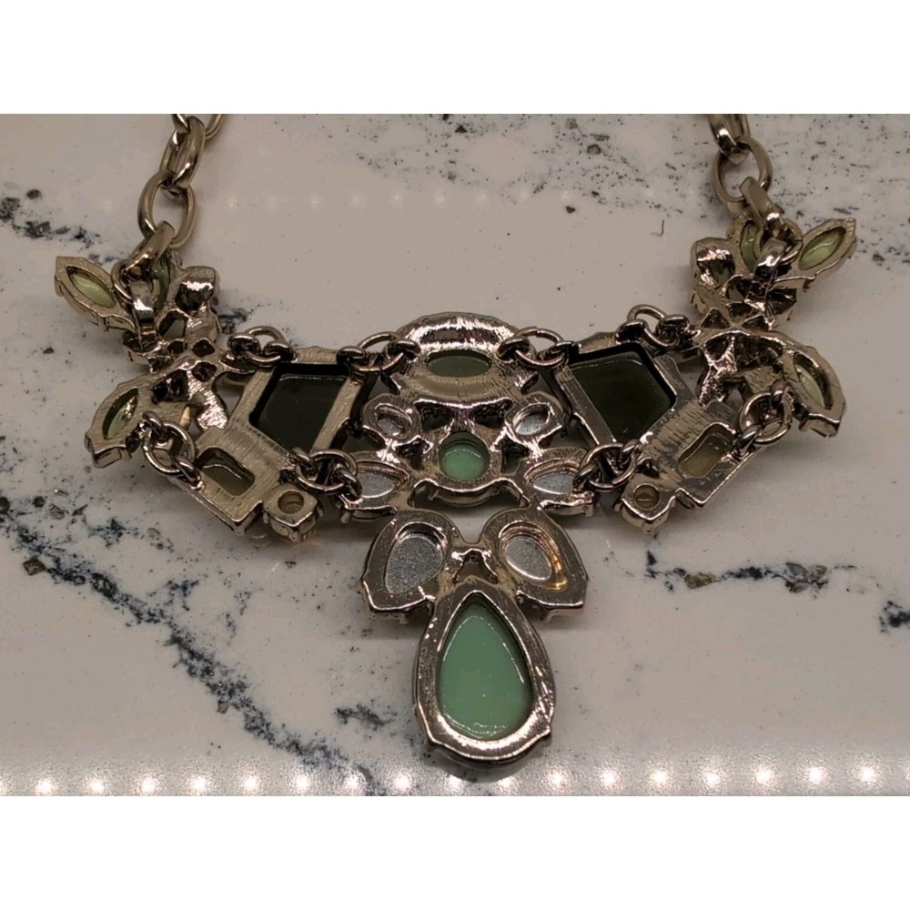 J Crew Multicolor Stone Statement Gold Tone Necklace NWT‎ - Picture 6 of 7